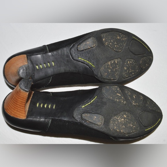 TERRA PLANA SZ 9 M 40 EU BLACK SUEDE LEATHER PUMPS HEELS DRESS SHOES - Picture 8 of 8